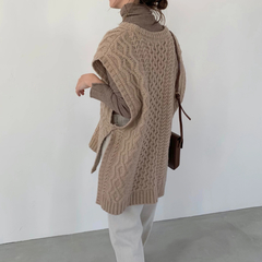 willfully(ウィルフリー) |double side slit cable N/vest