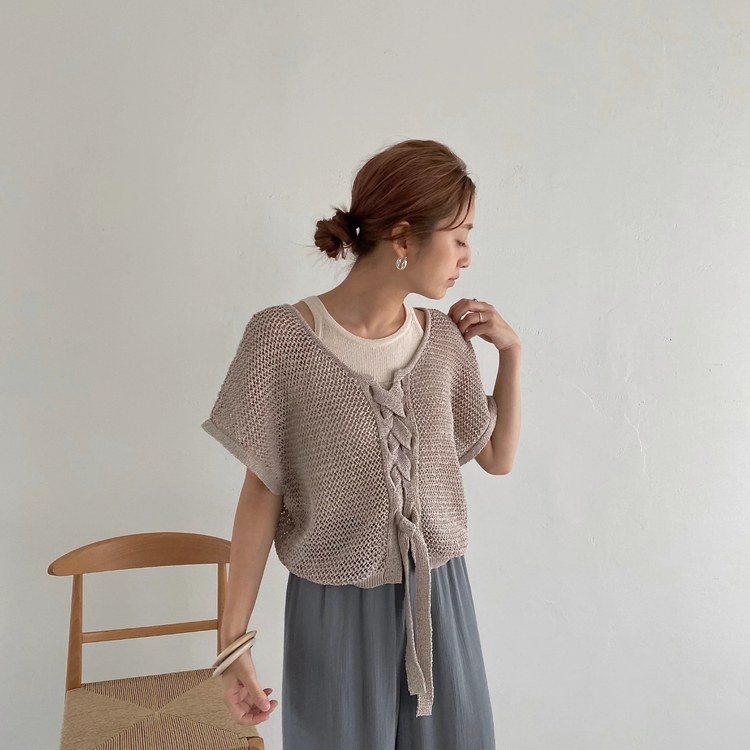 roughly lace up knit / willfully（ウィルフリー）のknit通販 | willfully ONLINE SHOP