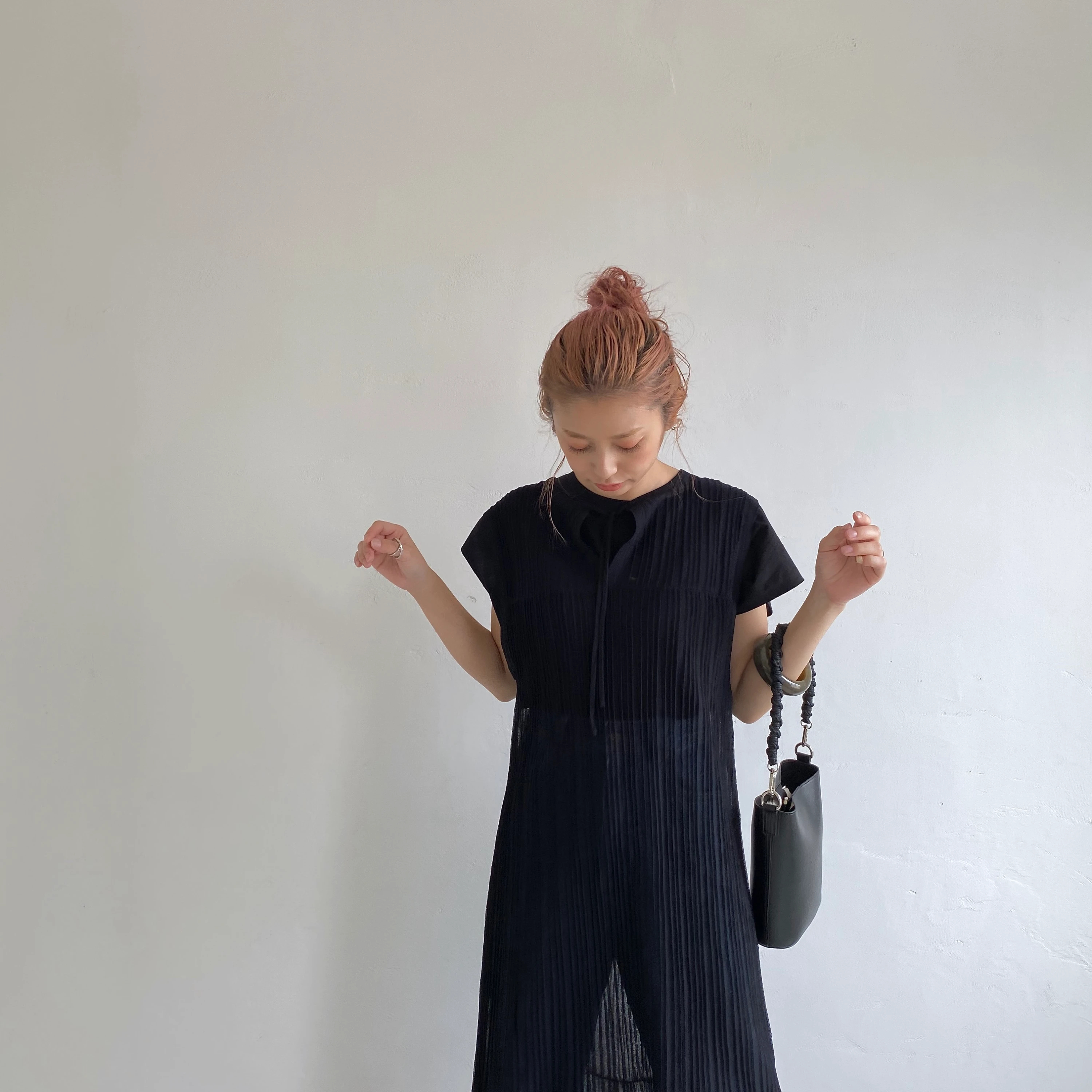 no sleeve sheer rib knit OP / willfully（ウィルフリー）のonepiece 