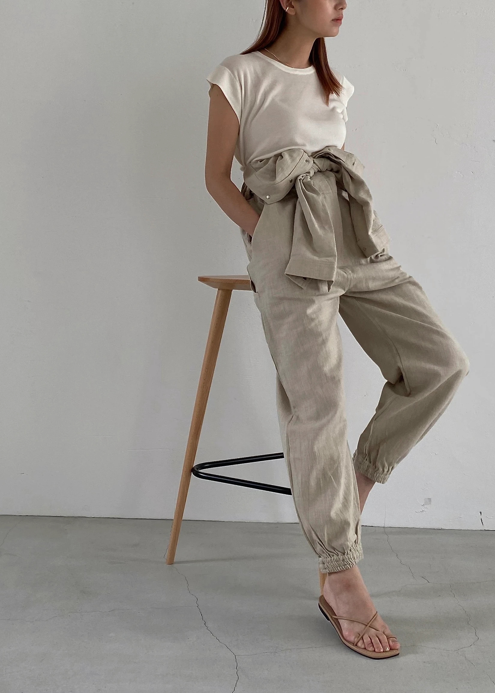 multi way linen jump suit / willfully（ウィルフリー）のall-in-one