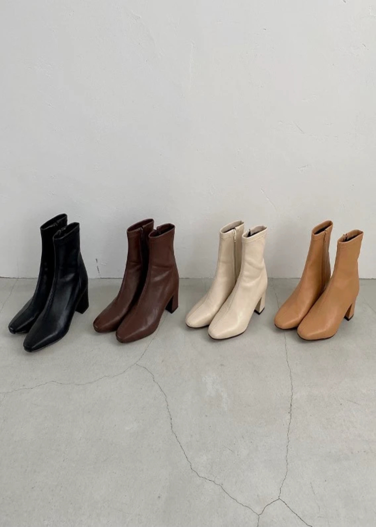 4color heel stitch square boots / willfully（ウィルフリー）のshoes通販 | willfully ONLINE SHOP