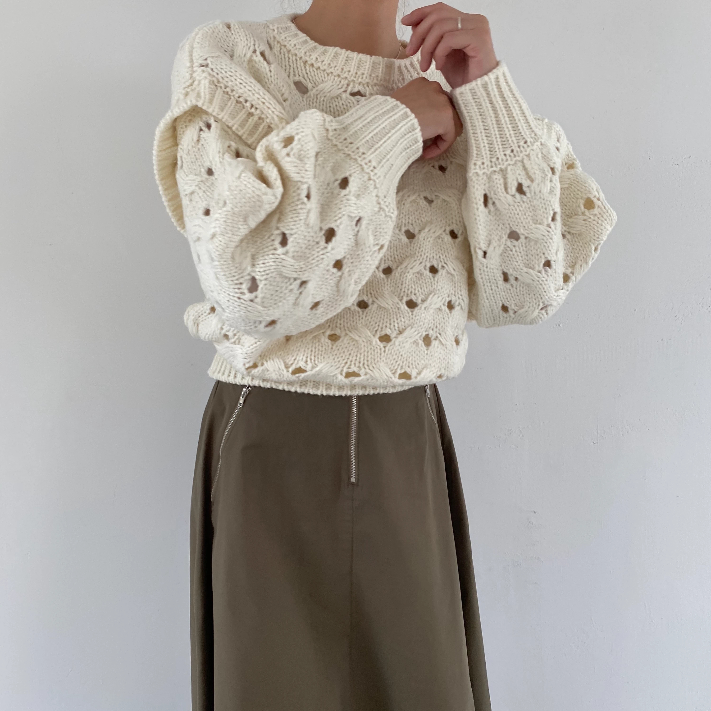 2way watermark cable alpaca knit / willfully（ウィルフリー）のknit