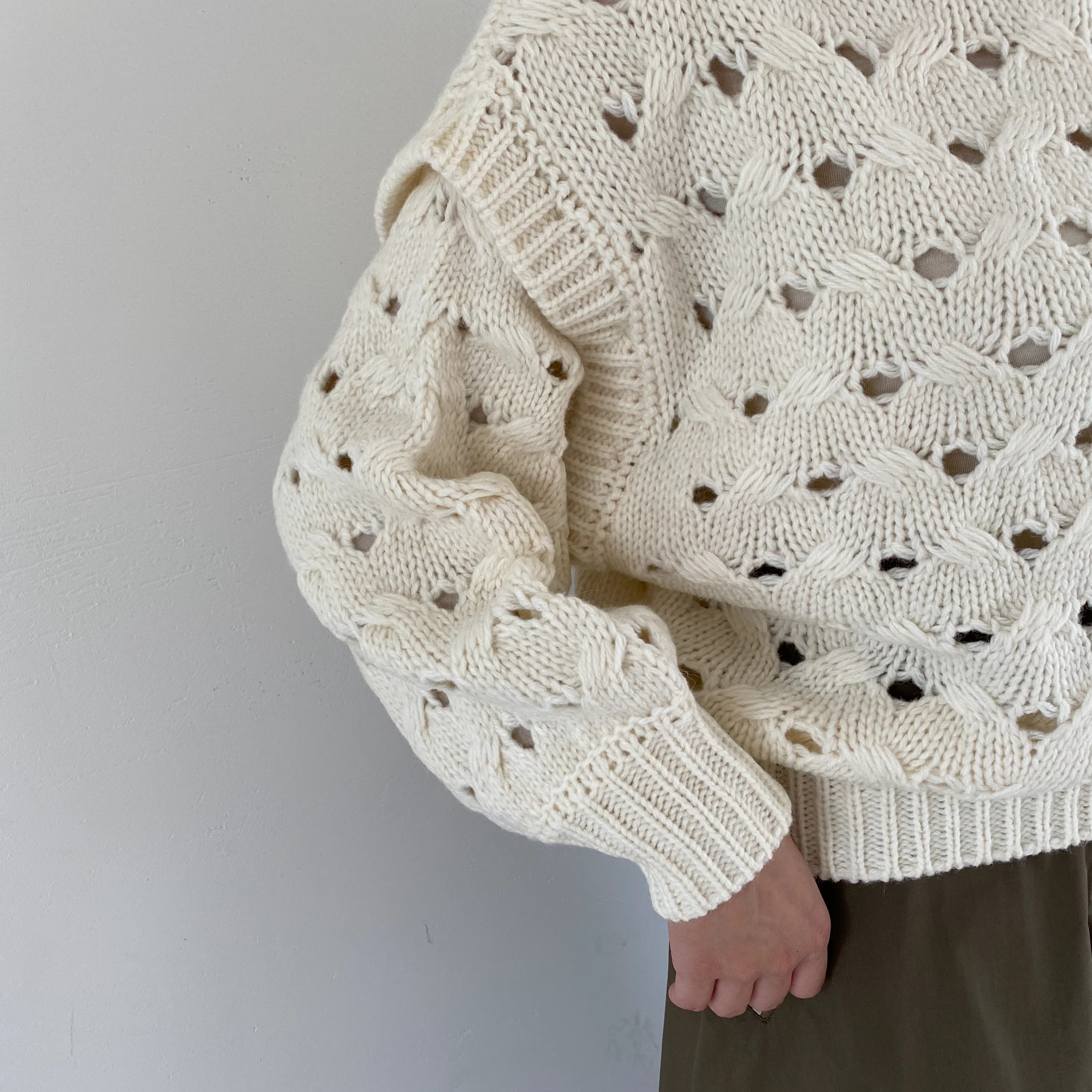 2way watermark cable alpaca knit / willfully（ウィルフリー）のknit