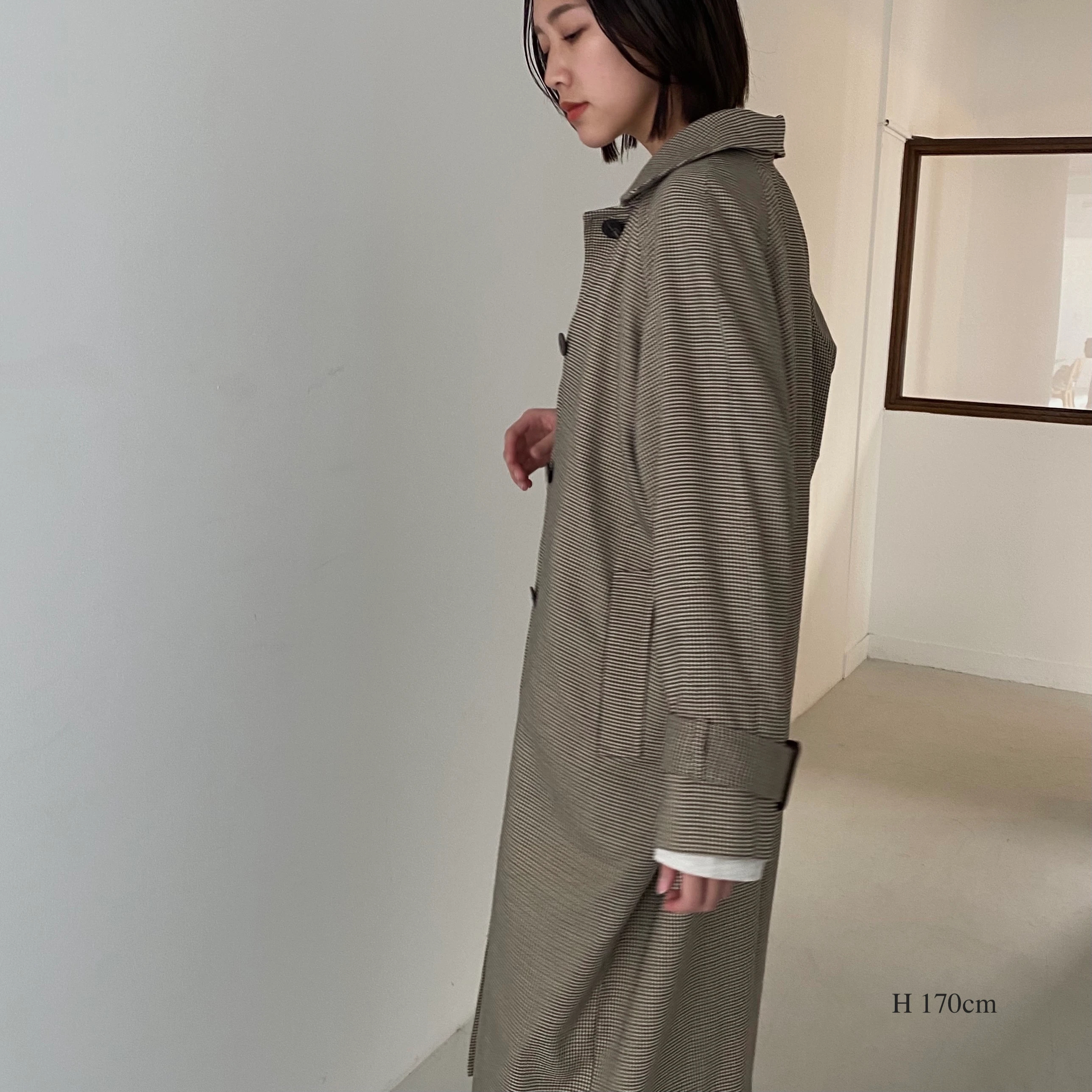 soutien collar check cocoon coat