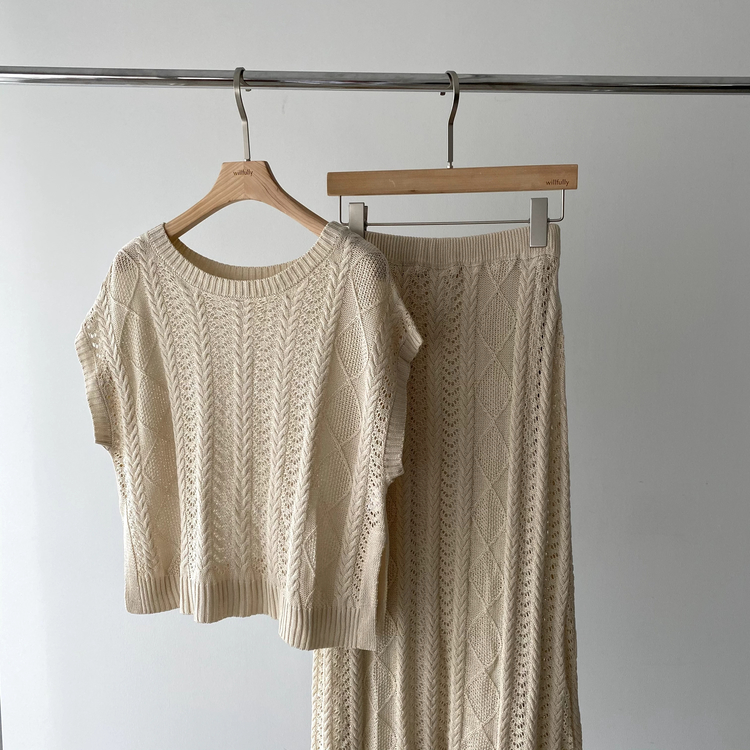 new crochet knit set up / willfully（ウィルフリー）のset up通販 | willfully ONLINE SHOP