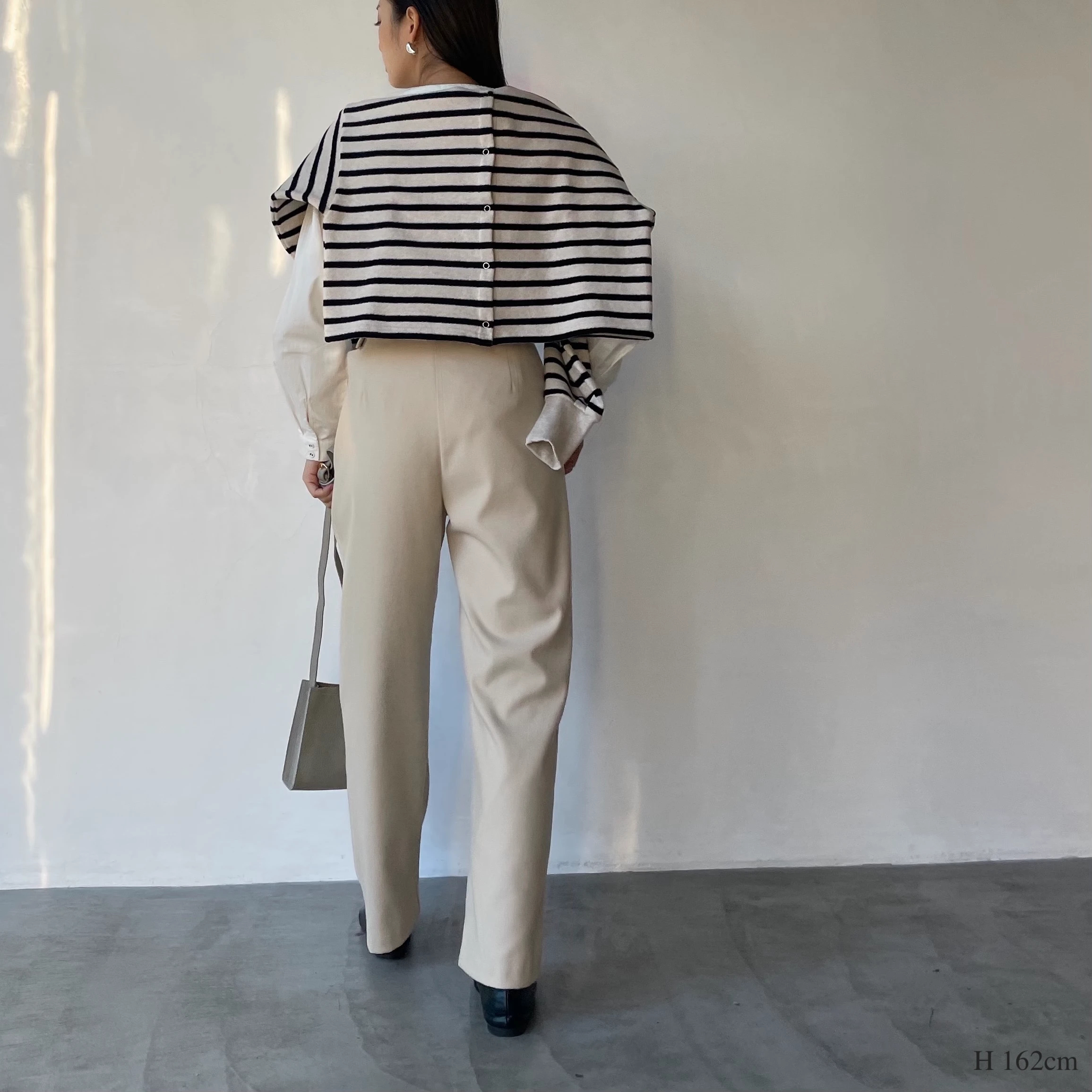 asymmetry side belt pants