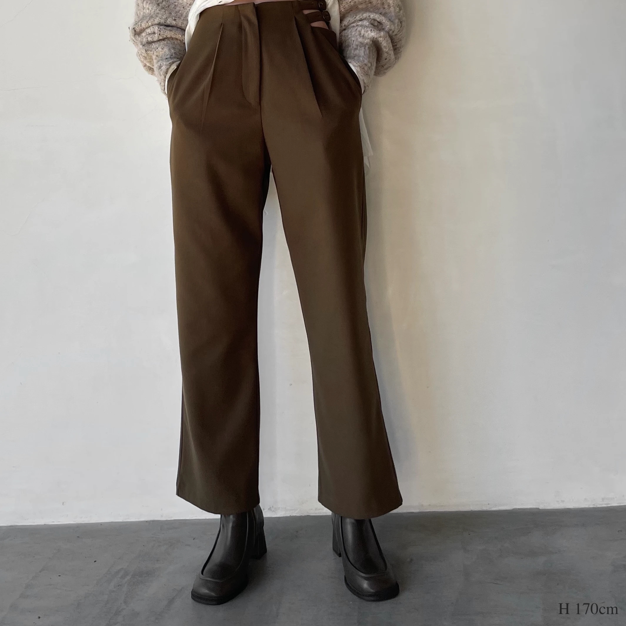 asymmetry side belt pants / willfully（ウィルフリー）のpants通販