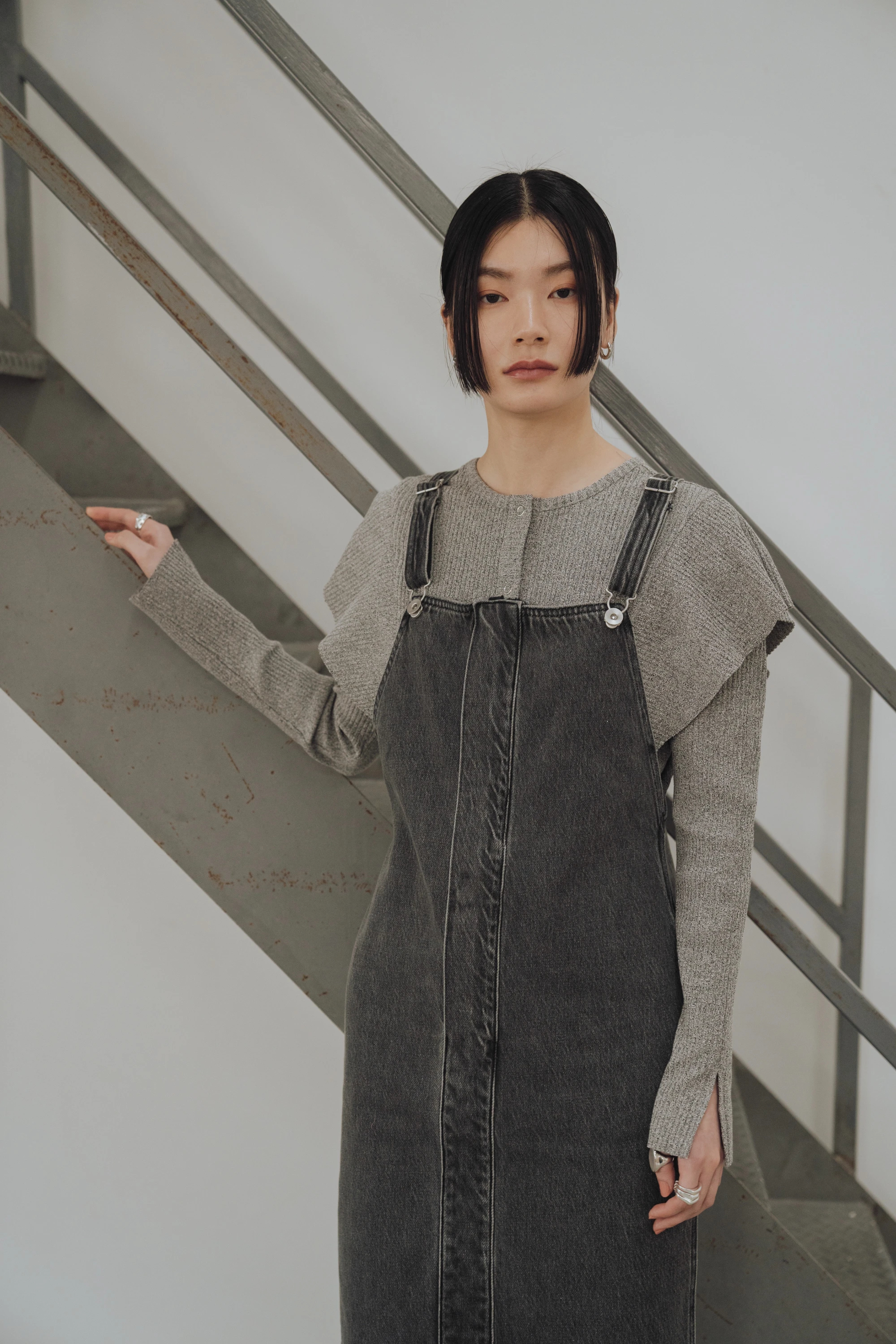 center zip mermaid jumper skirt / willfully（ウィルフリー）の