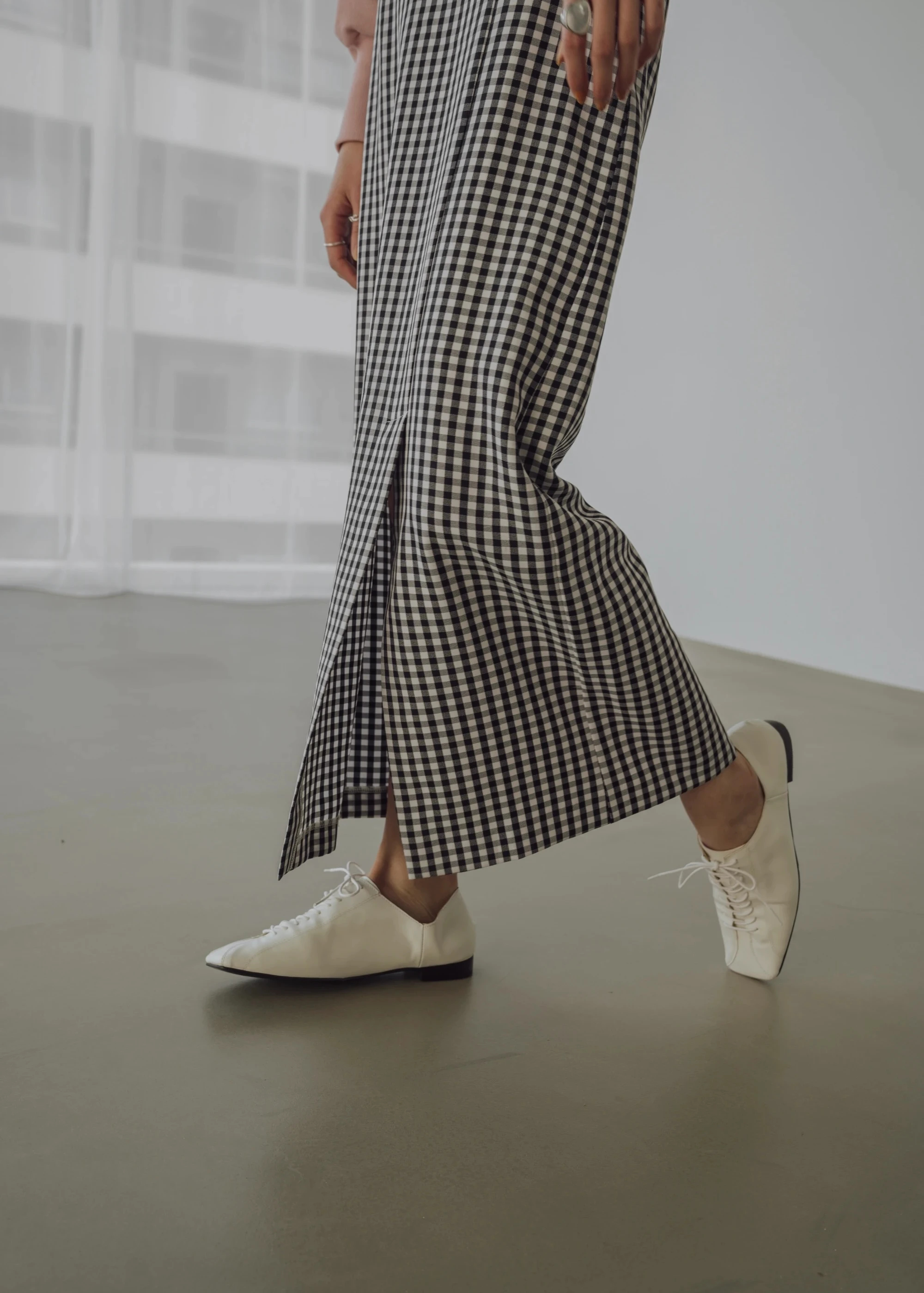 willfully 新品　tiered gingham check SK