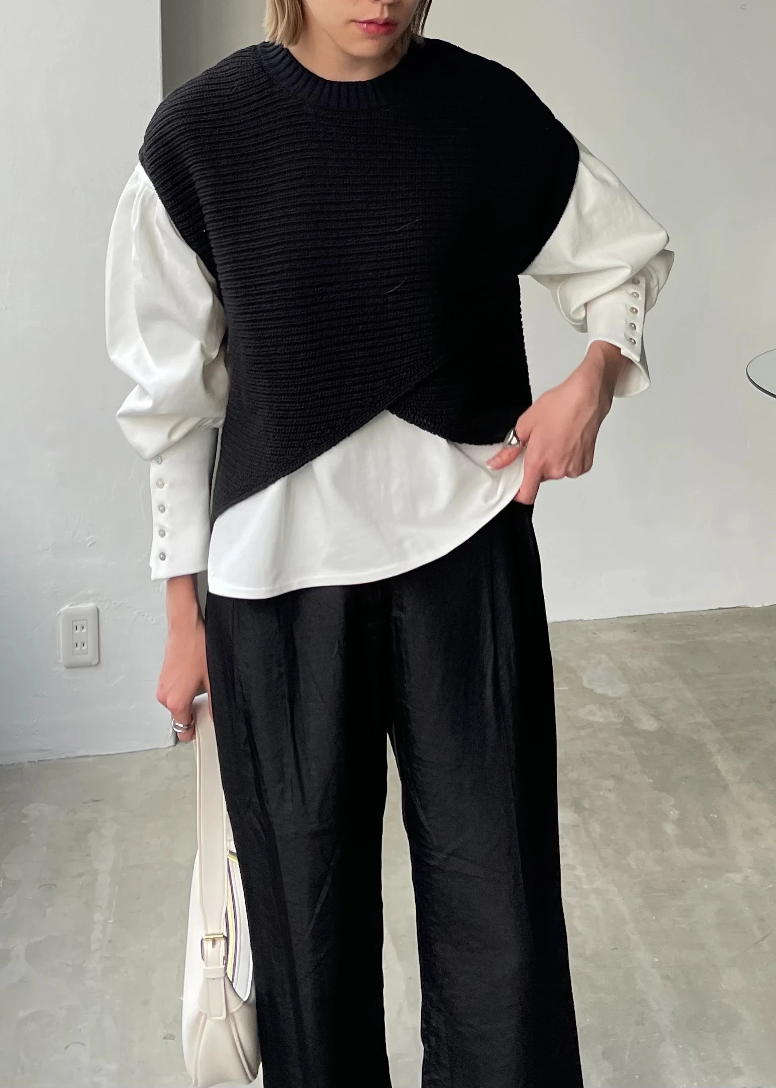 新品 L'Appartement ◆ Asymmetry Knit キャメル