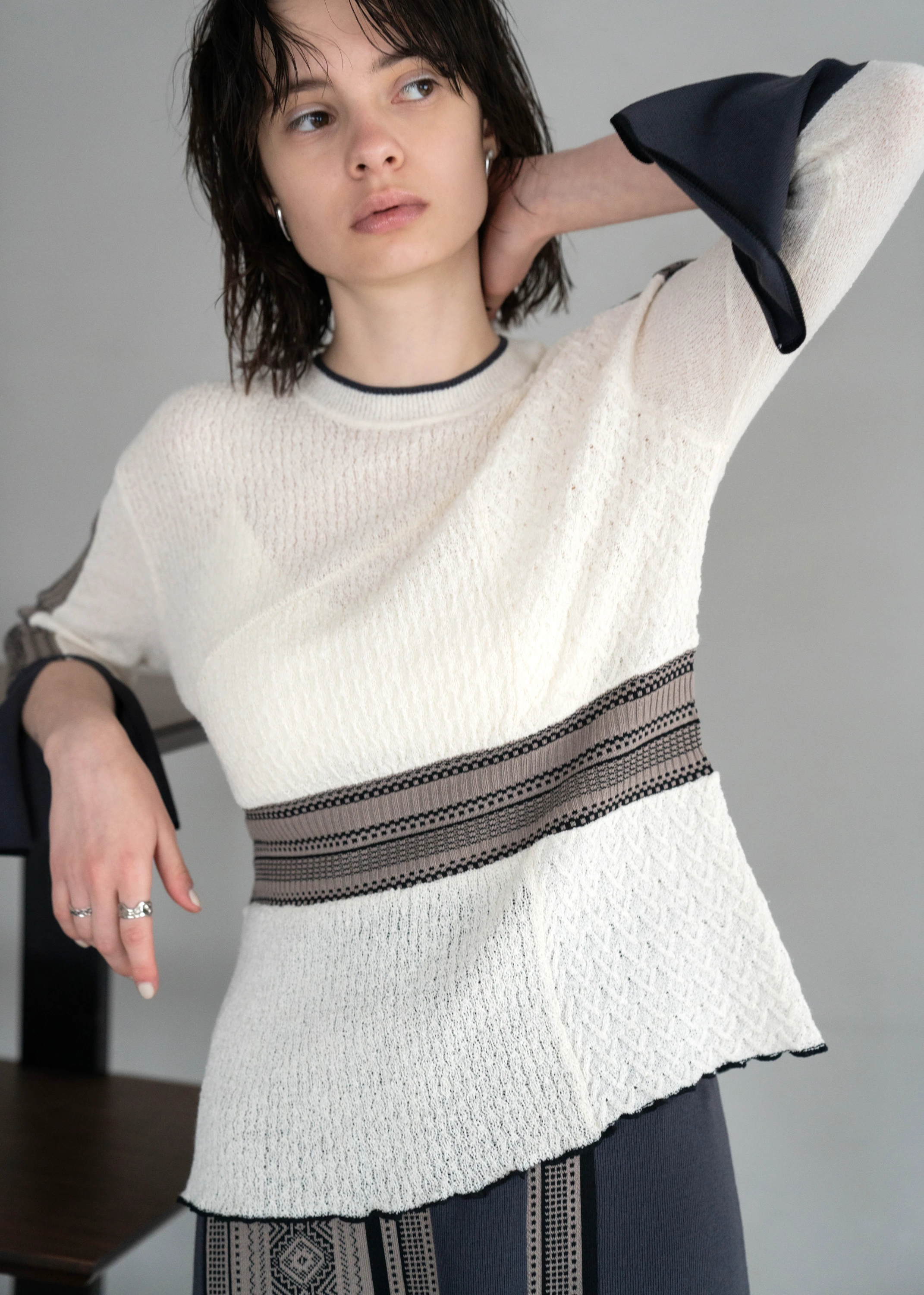 weave placement knit セットアップwillfully