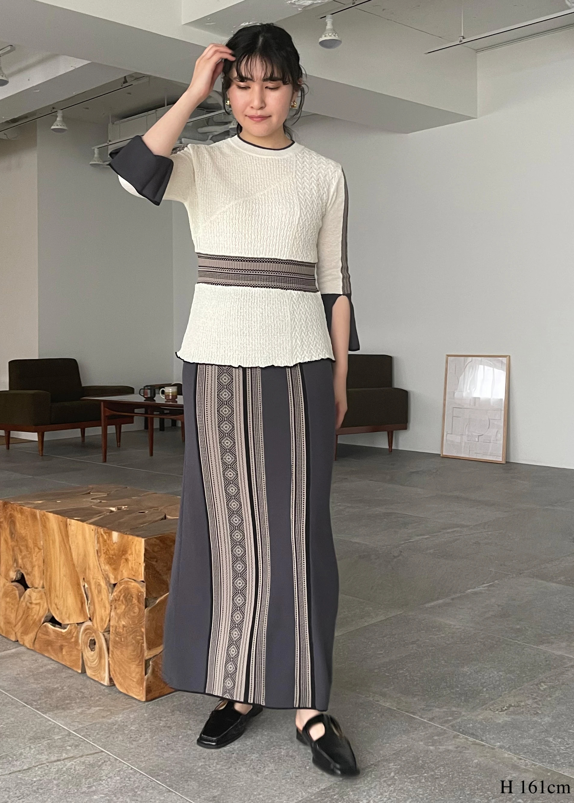 weave placement knit セットアップwillfully-