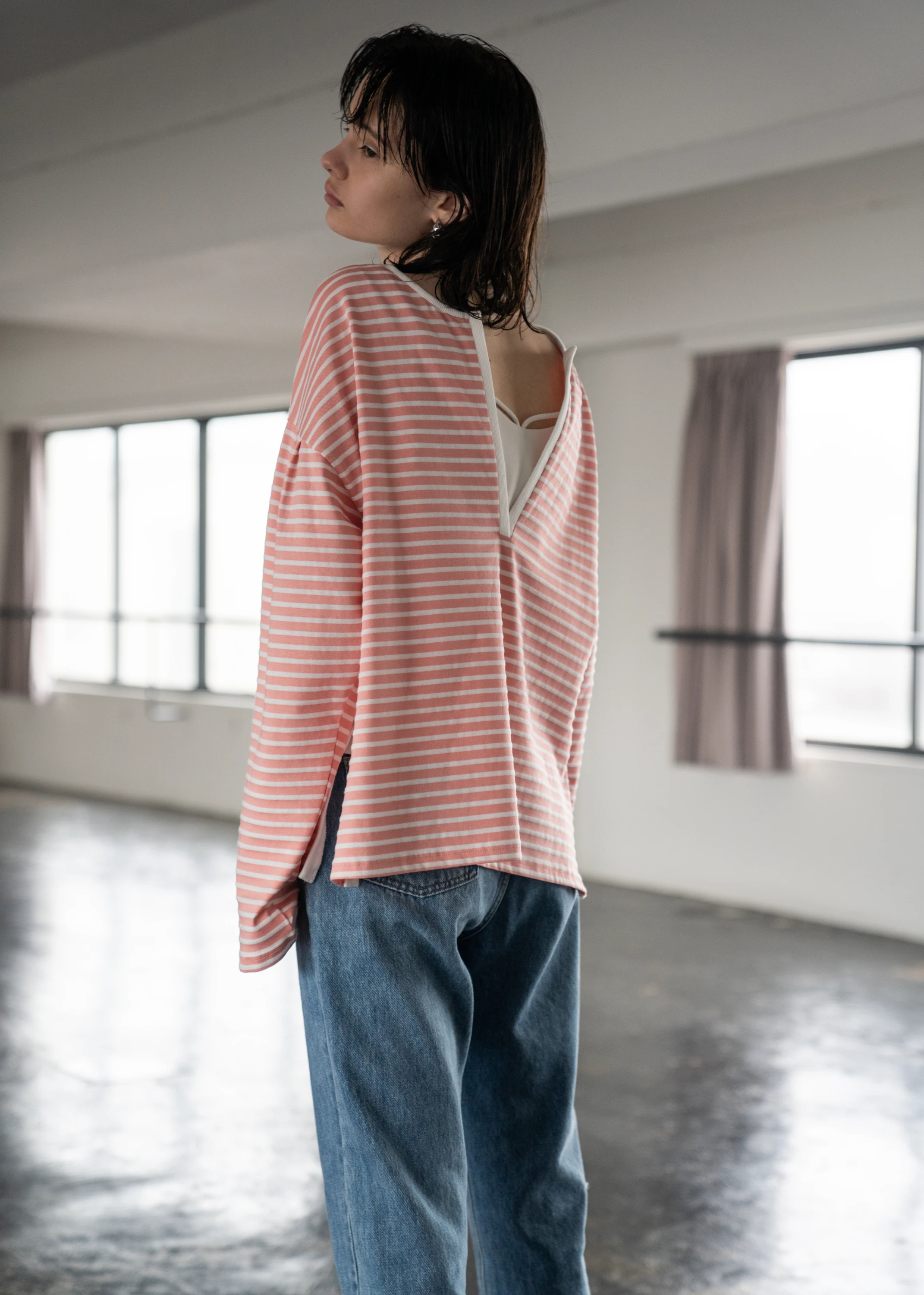 new 2way henley loose border tops willfully（ウィルフリー）のcutsew通販 willfully  ONLINE SHOP