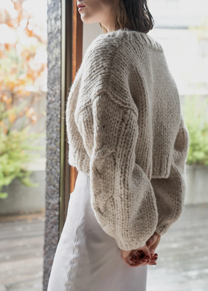 cable sleeve cache-coeur chunky knit / willfully（ウィルフリー）の