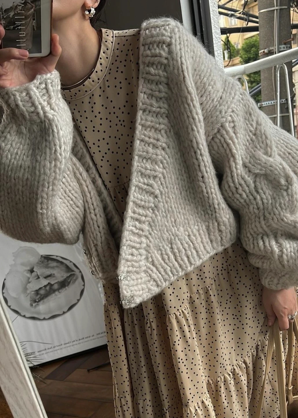 cable sleeve cache-coeur chunky knit / willfully（ウィルフリー）の ...