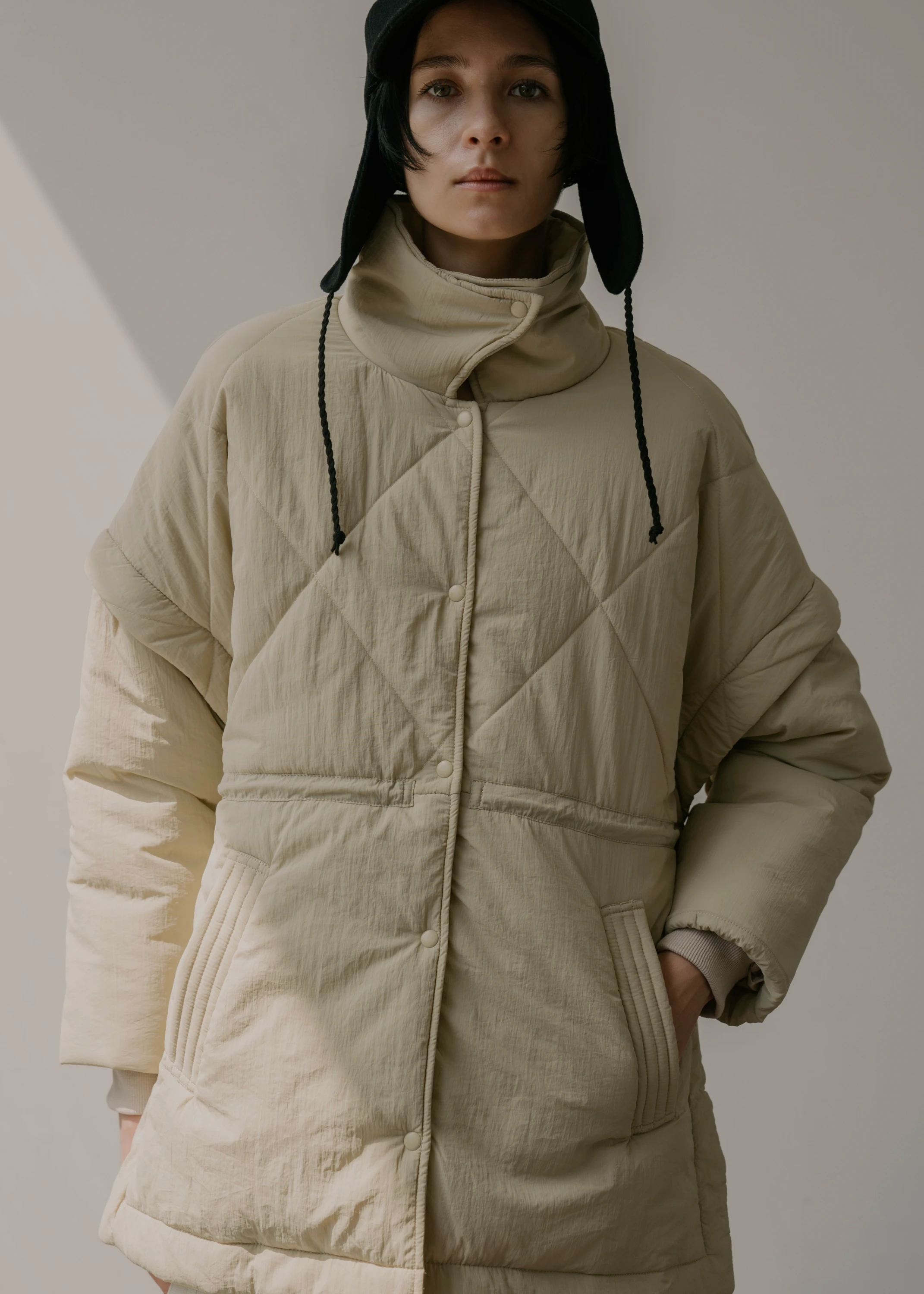 驚きの価格 poncho deformation panel quilting coat ctr-timer.ru