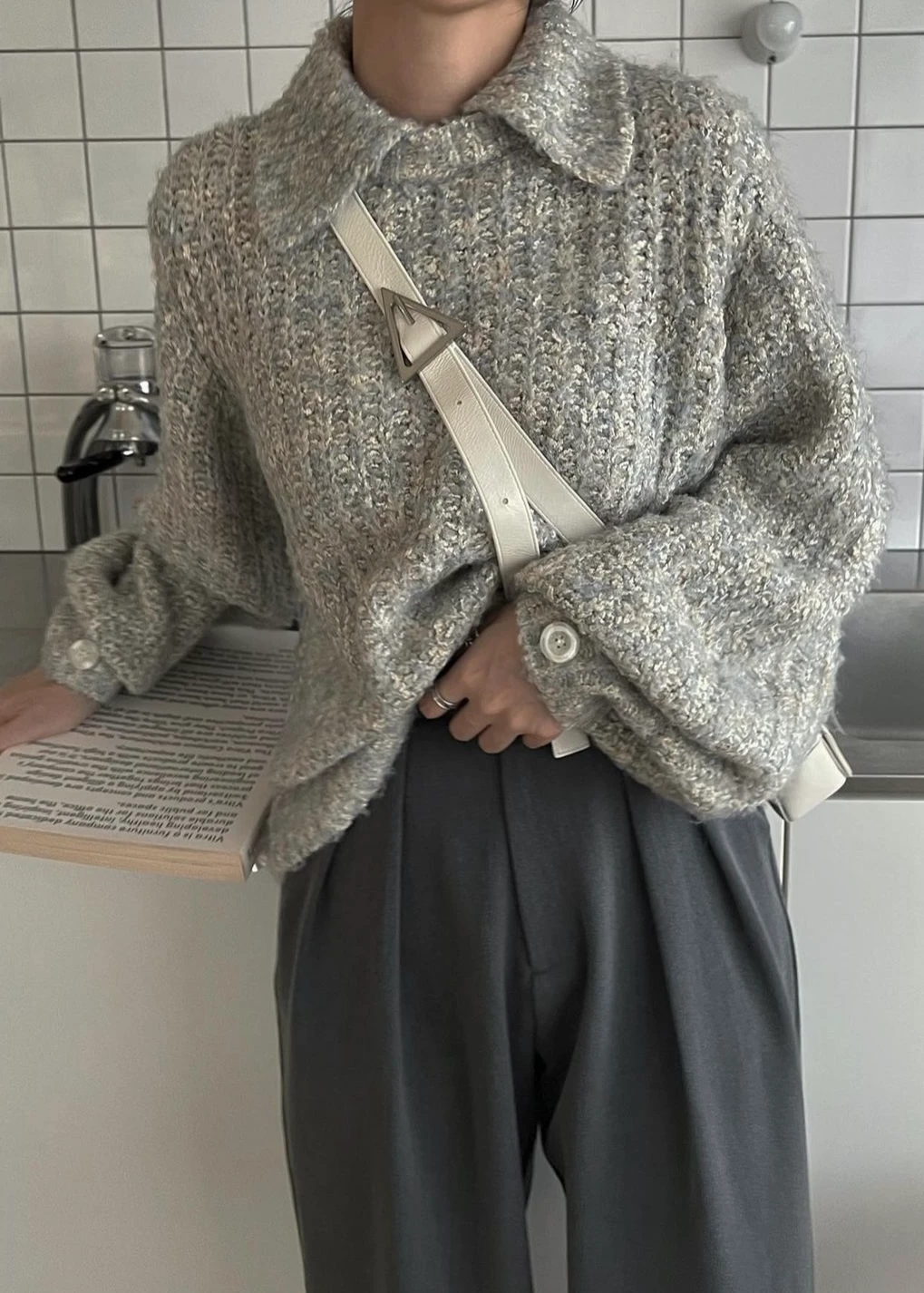 layered collar double yarn floatingly knit / willfully（ウィル