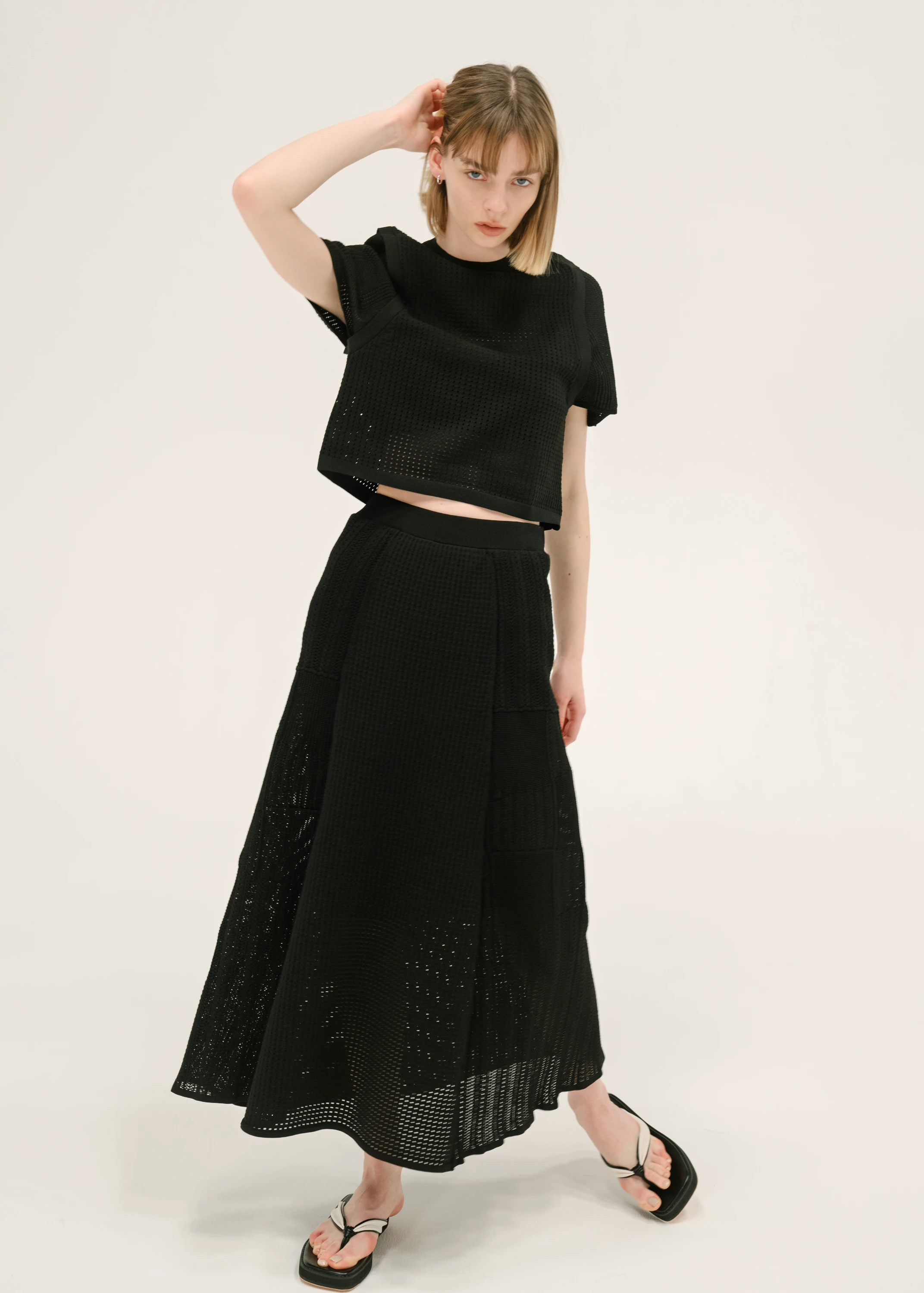 Riu Openwork switching knit skirt 通販はこちら. - umamirestaurant.it