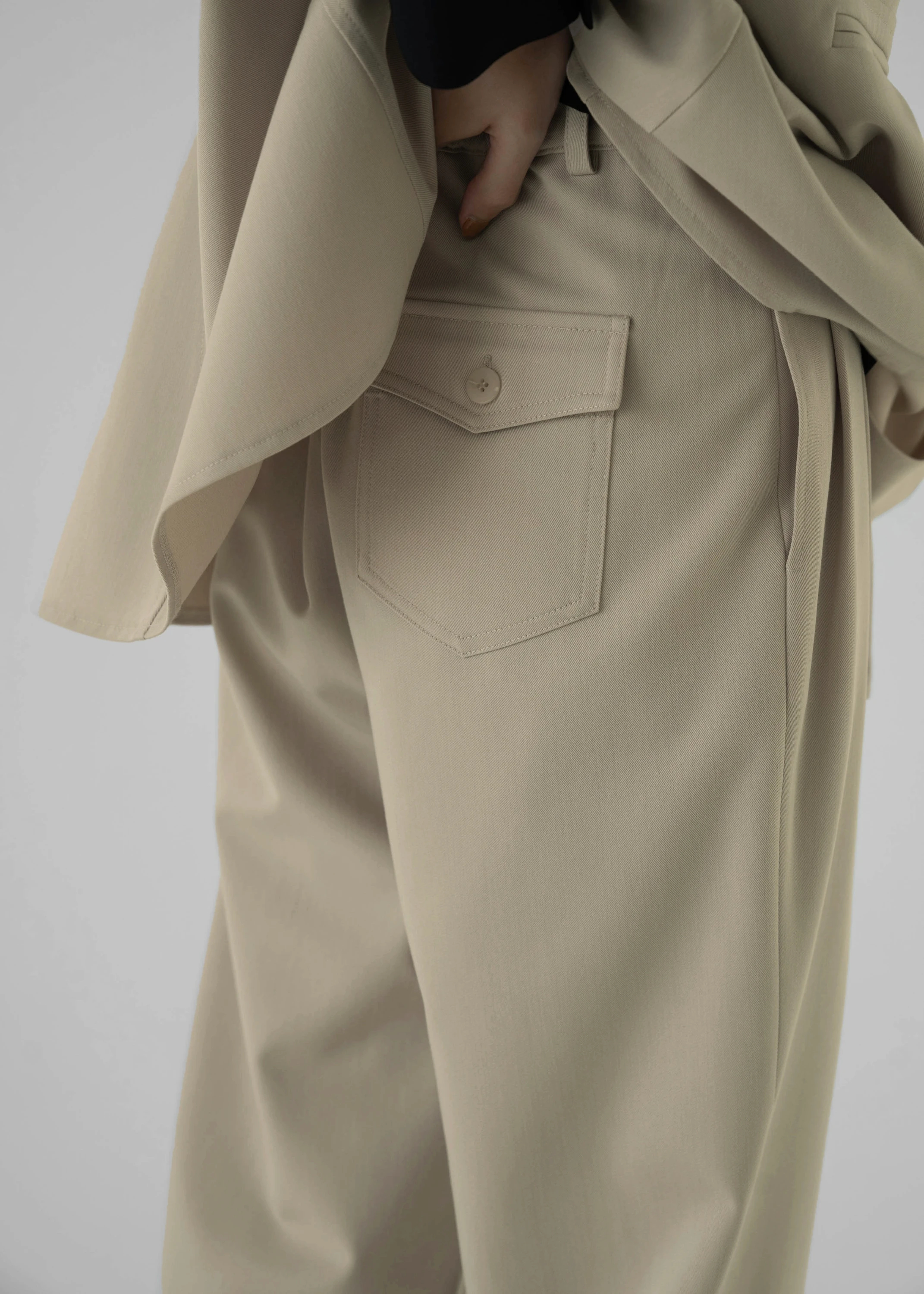 waist tuck asymmetry pocket cocoon PT