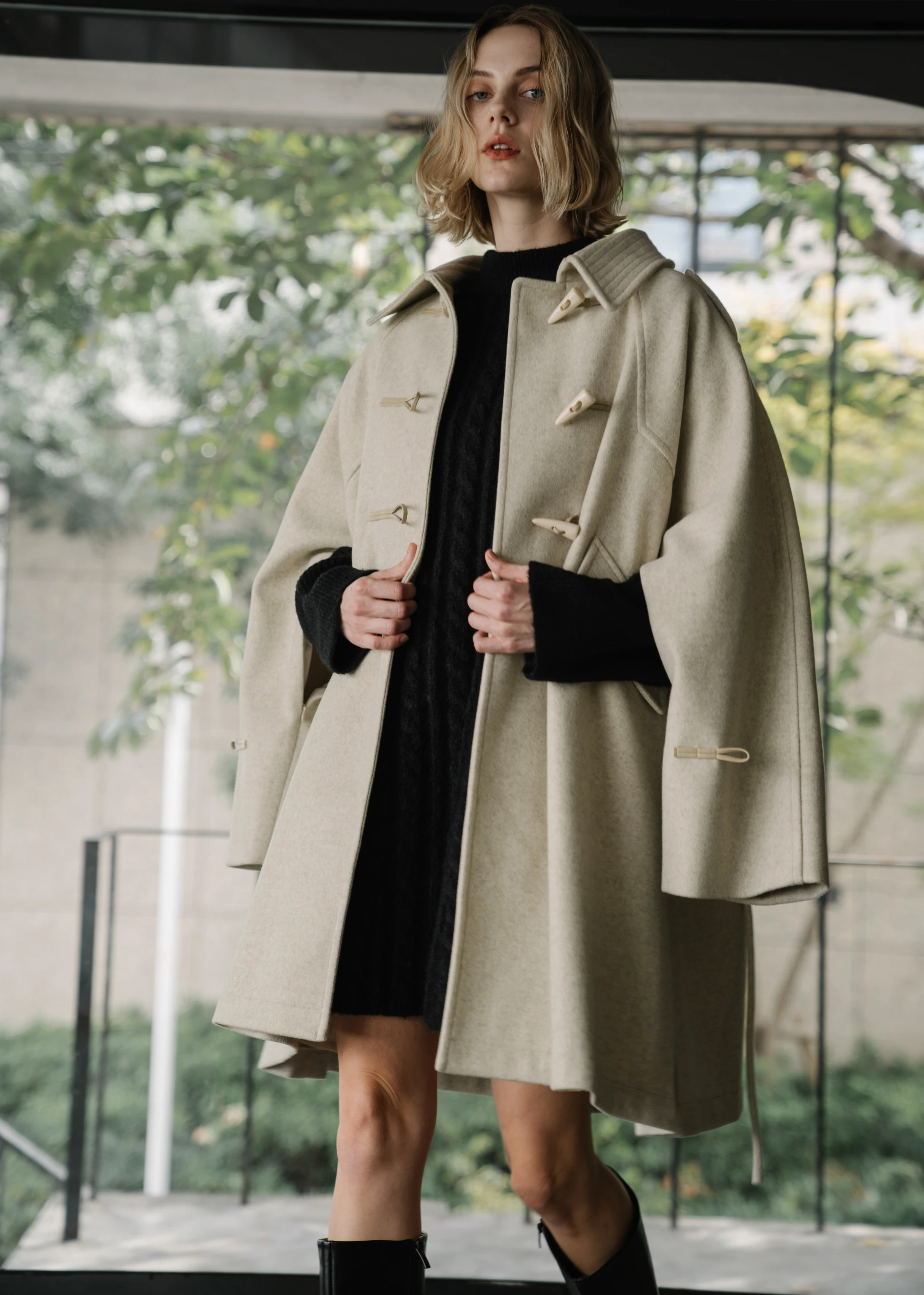 willfully jersey melton trench long coat - www.sorbillomenu.com