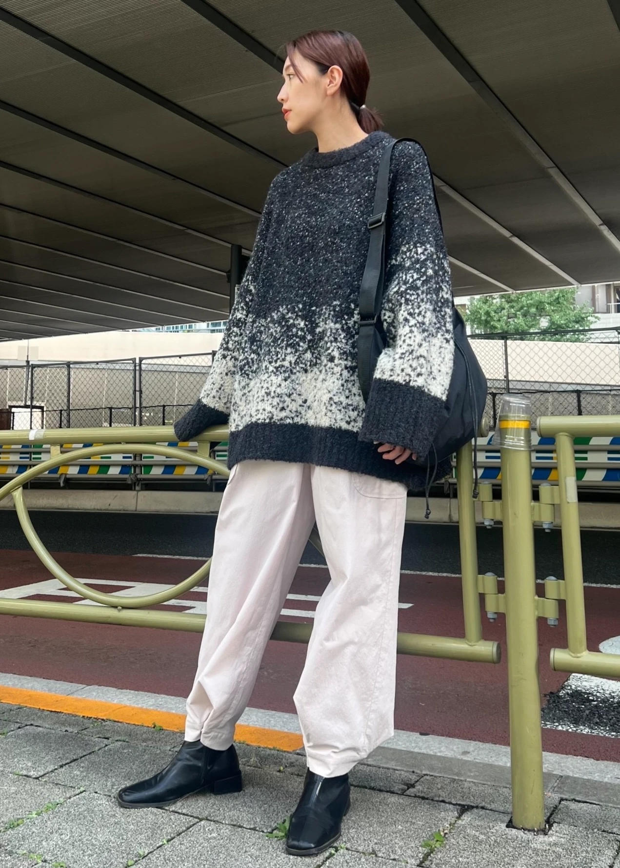 ブランド店 ウィルフリー new jacquard big silhouette knit - トップス