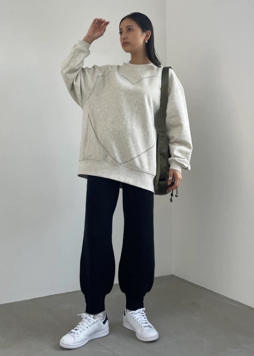 button slit cocoon jogger knit PT