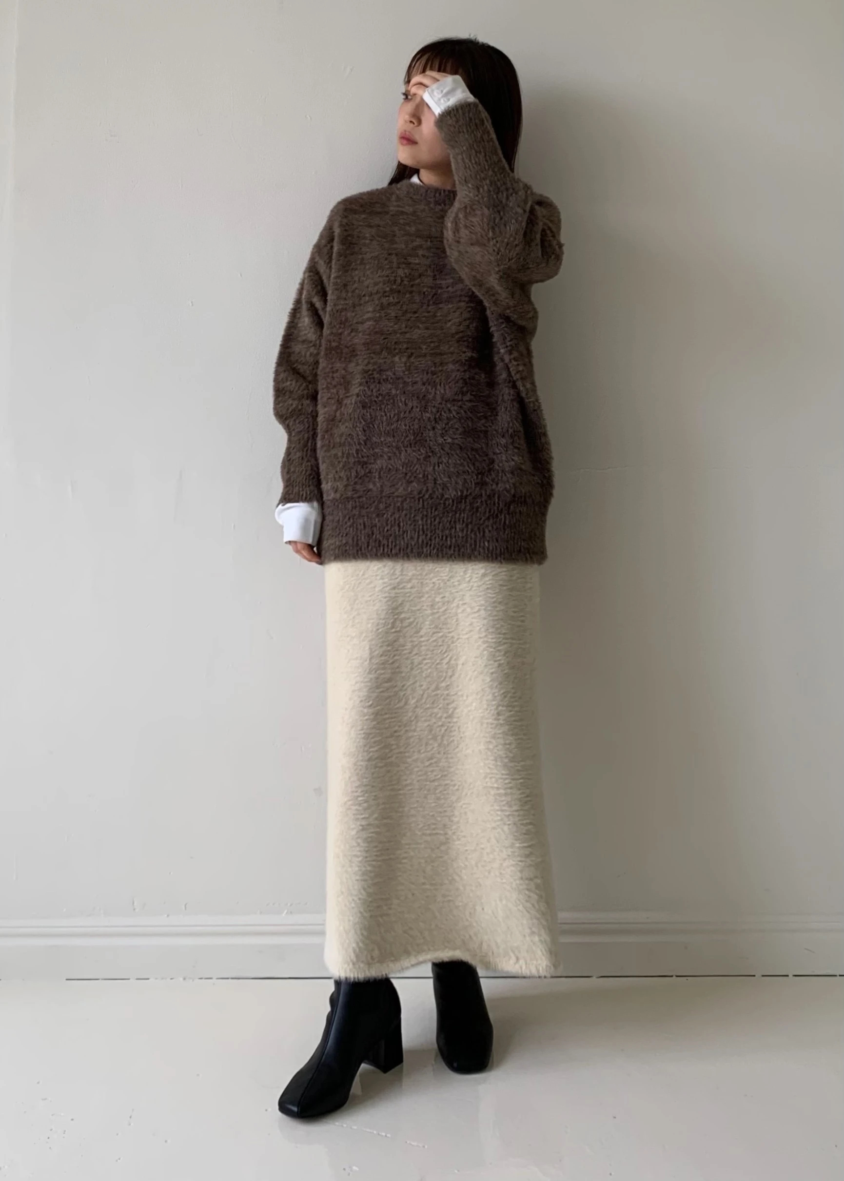 mix color shaggy fluffy knit / willfully（ウィルフリー）のknit通販