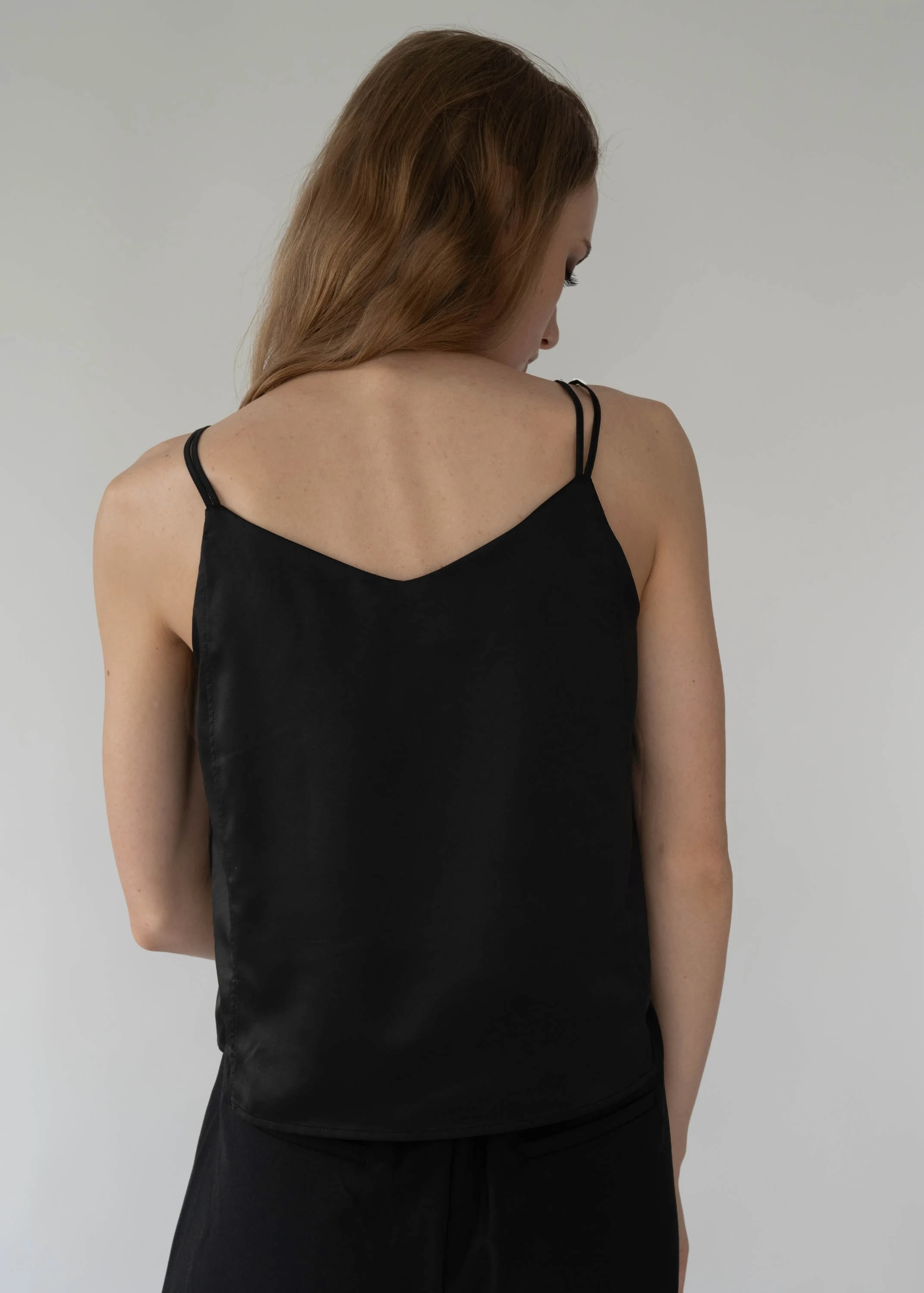 Hammered Satin Top Camisole Shiny