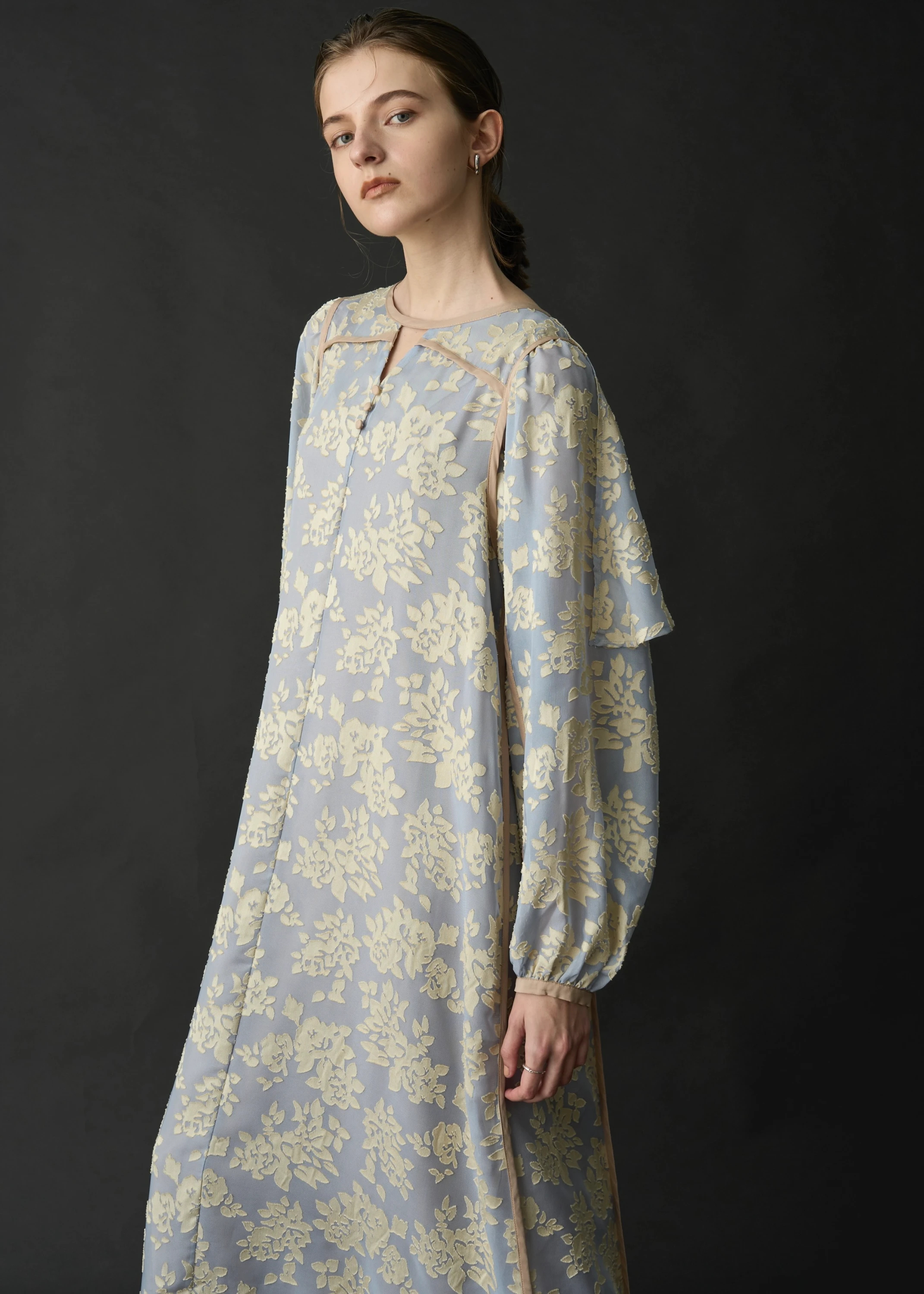 公式サイト店舗 flower jacquard bi color piping OP - ワンピース