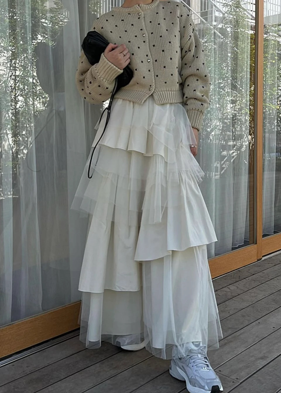 random tiered tulle & pongee SKノベルティ付きwillfully - www.pure