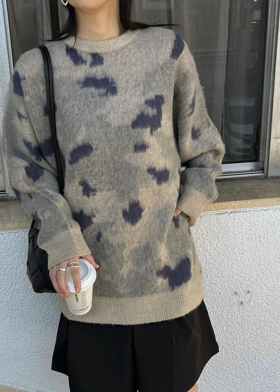 brindled double jacquard brushed knit / willfully（ウィルフリー ...