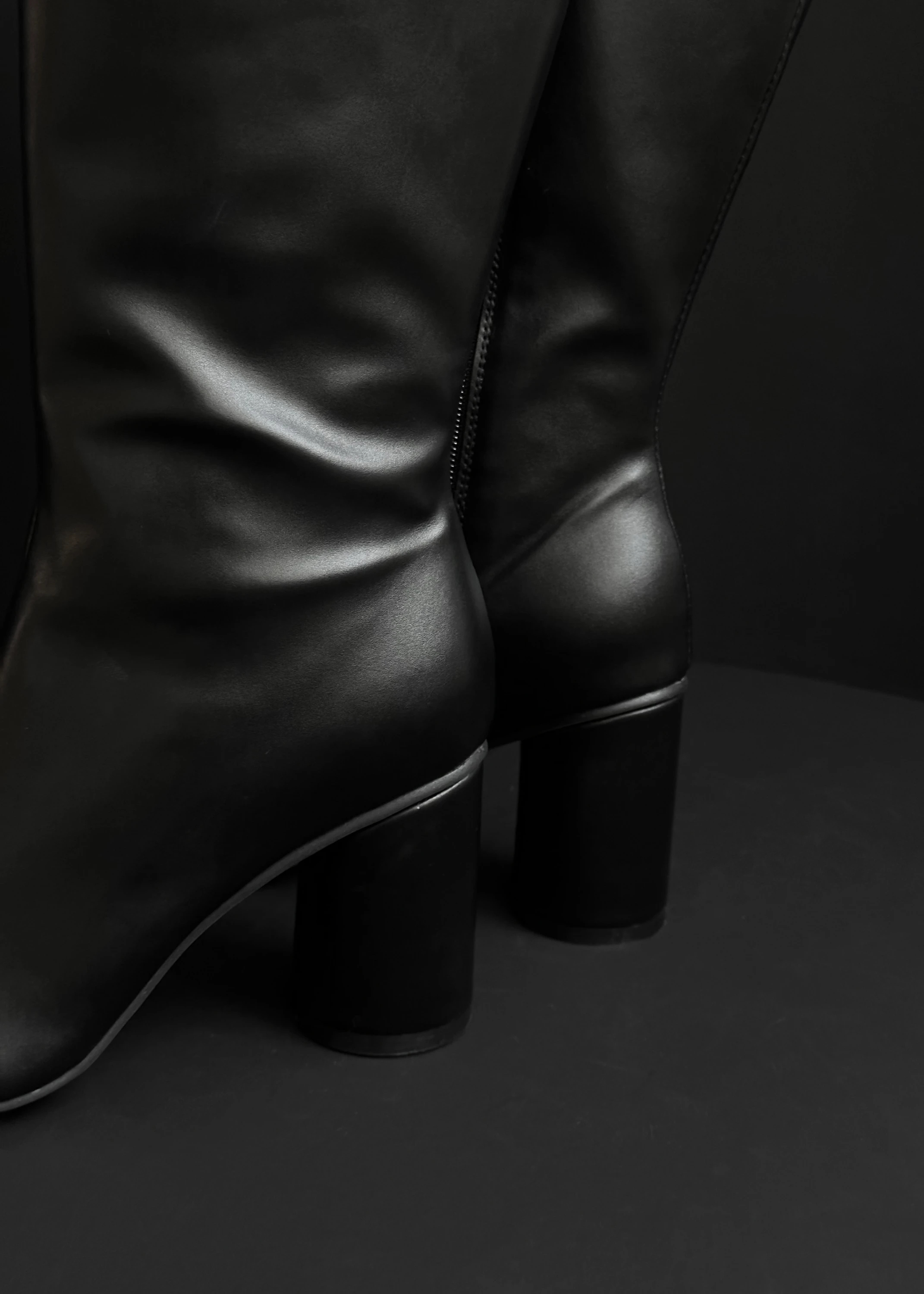 long bold round toe boots