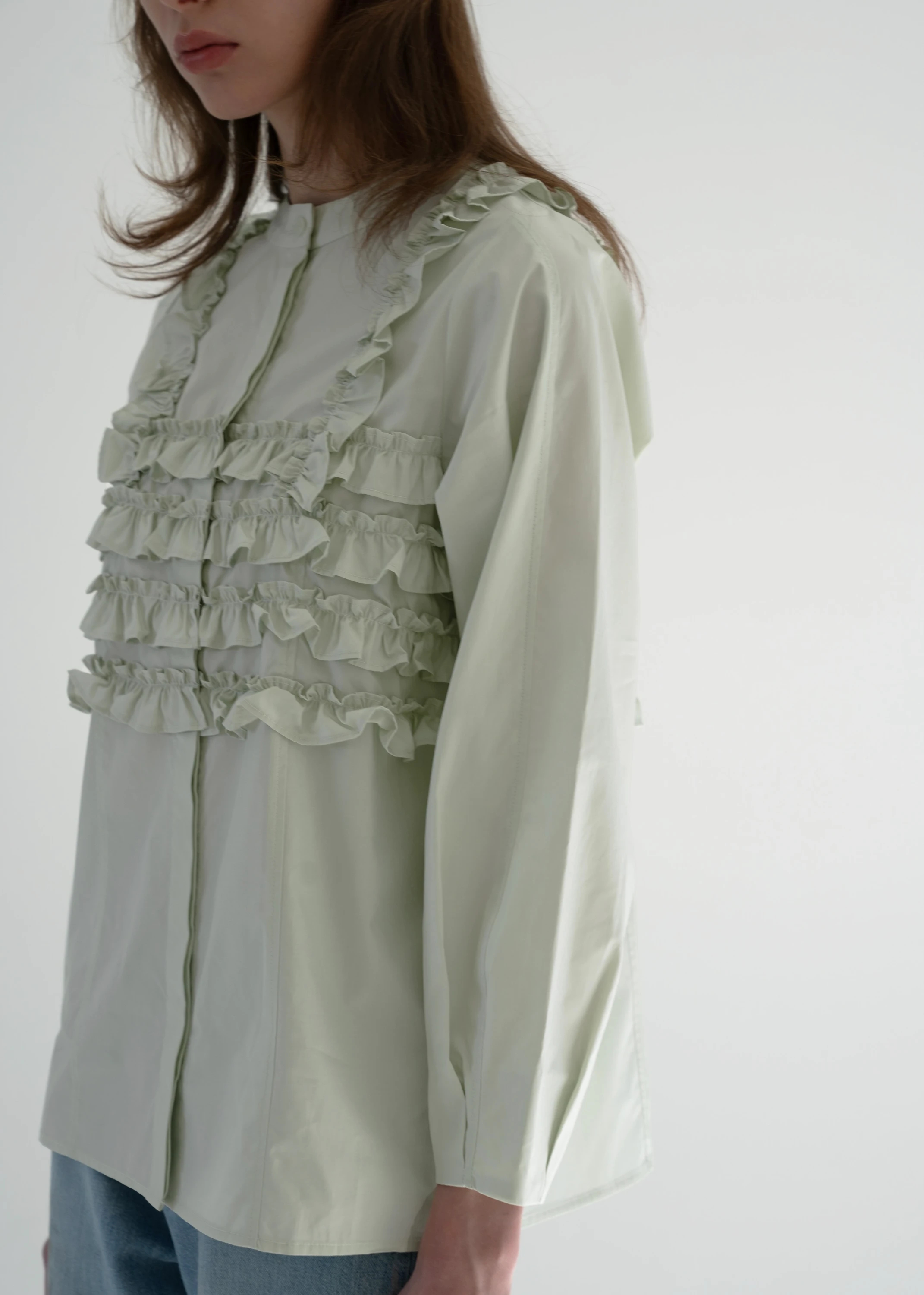 frill bustier layered like SH / willfully（ウィルフリー）のshirt 