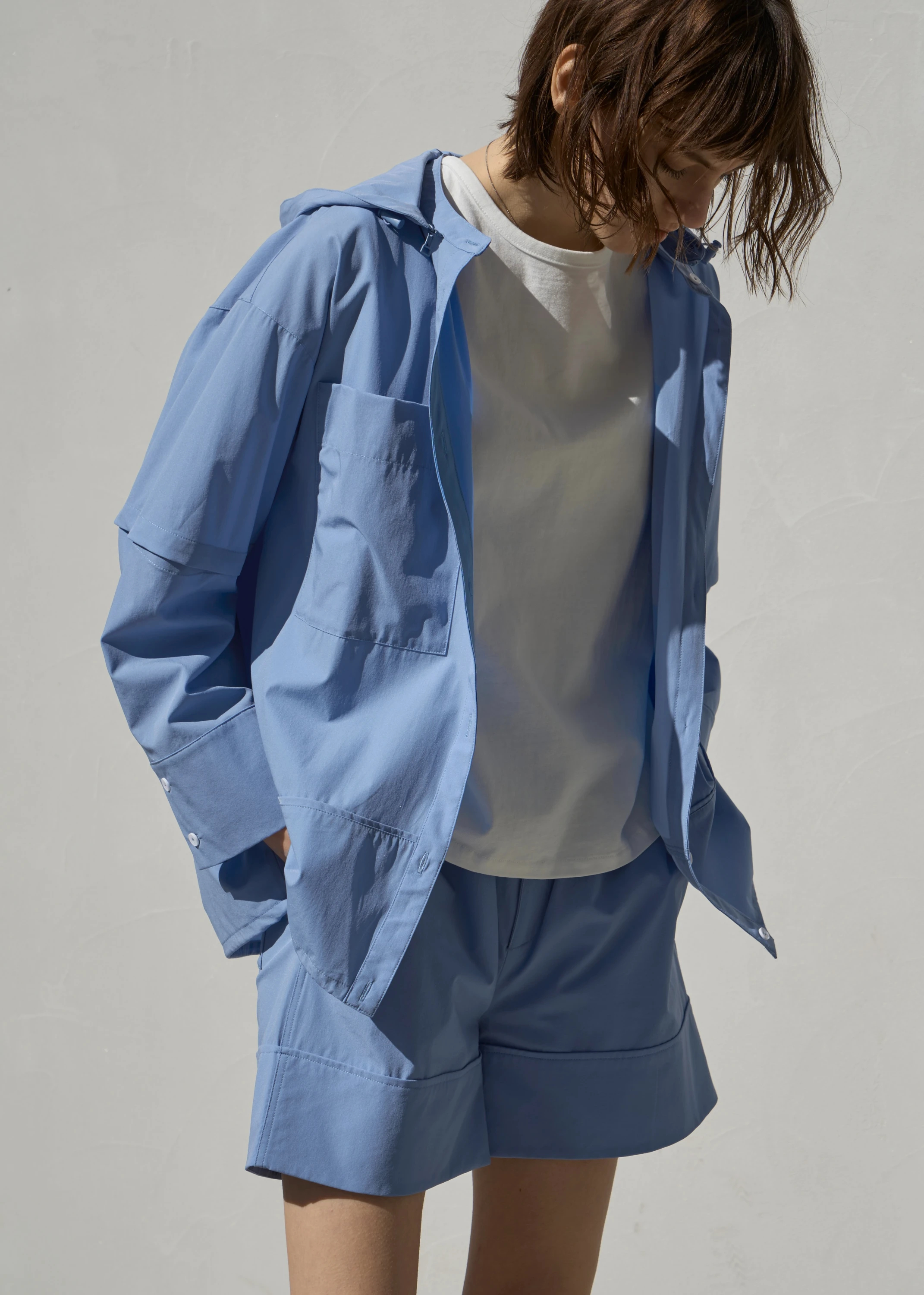 removable sleeve hoody drawstring SH / willfully（ウィルフリー）の 
