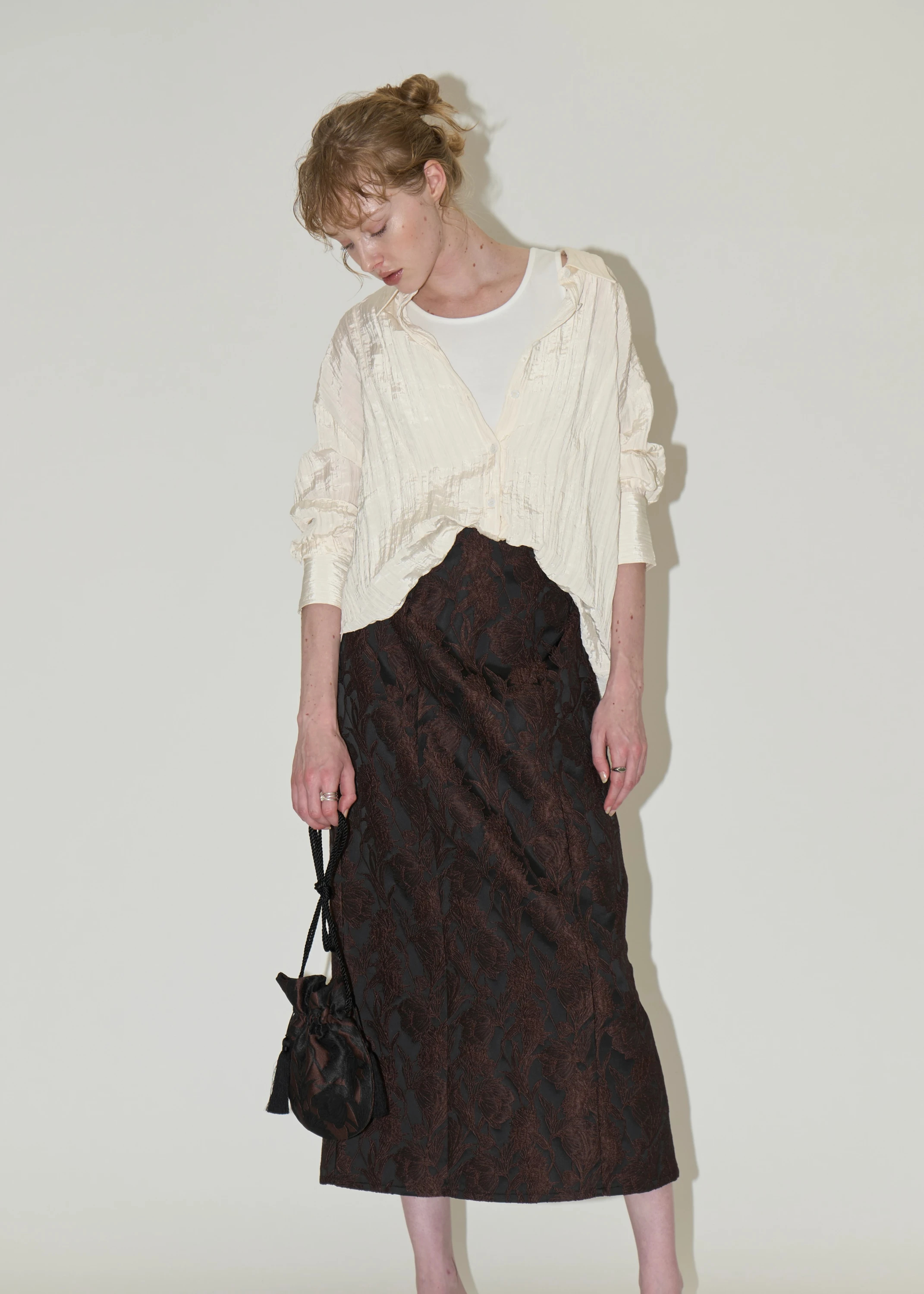 panel monotone jacquard tight SK / willfully（ウィルフリー）の  