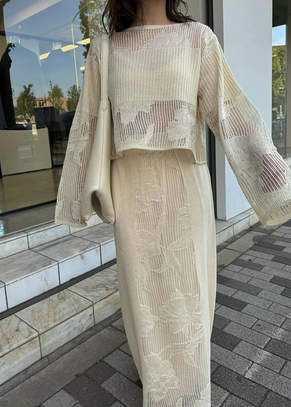 flower mesh flare knit SK / willfully（ウィルフリー）のskirt通販 ...