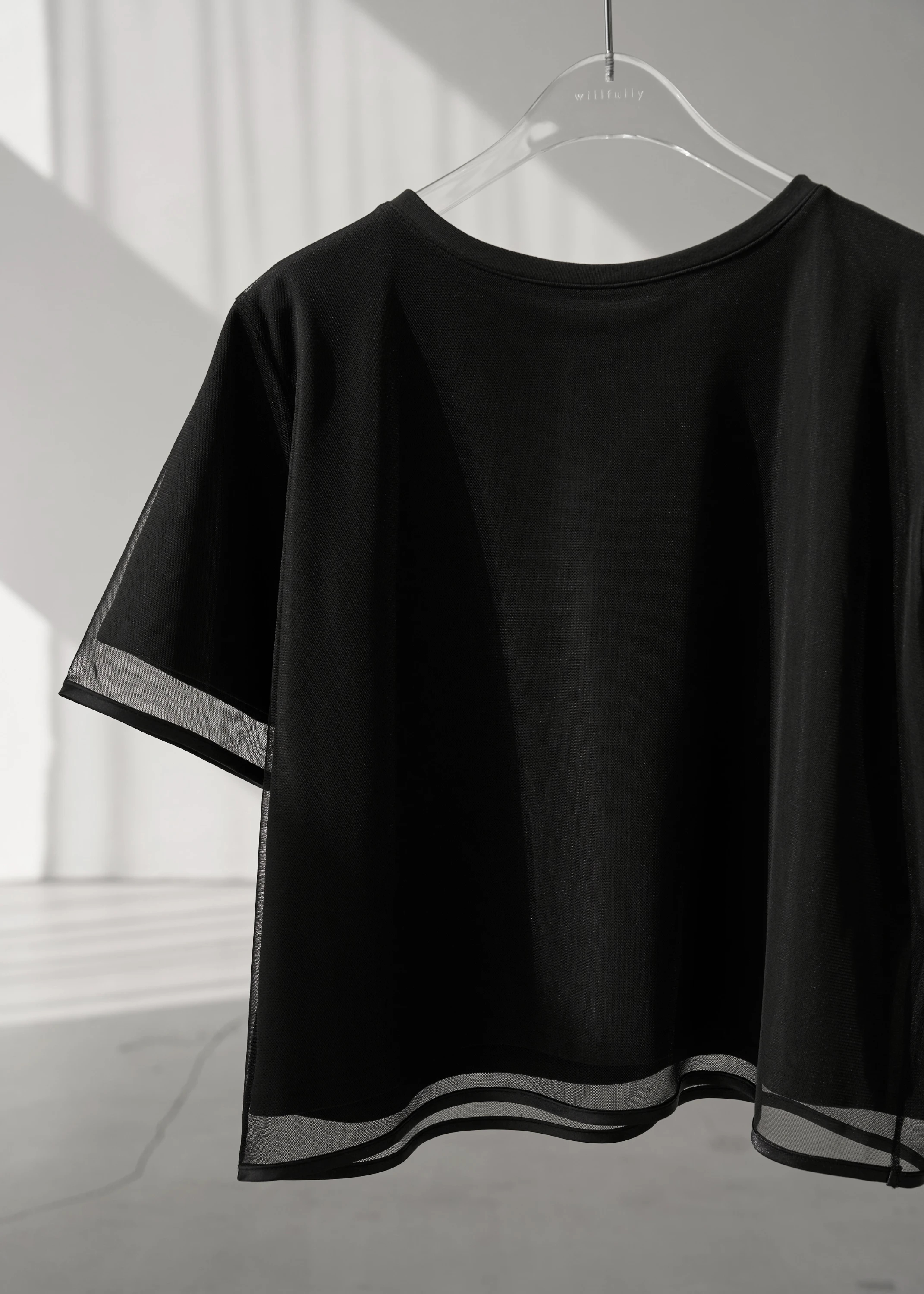 tulle combi piping T-shirt / willfully（ウィルフリー）のcut&sew 