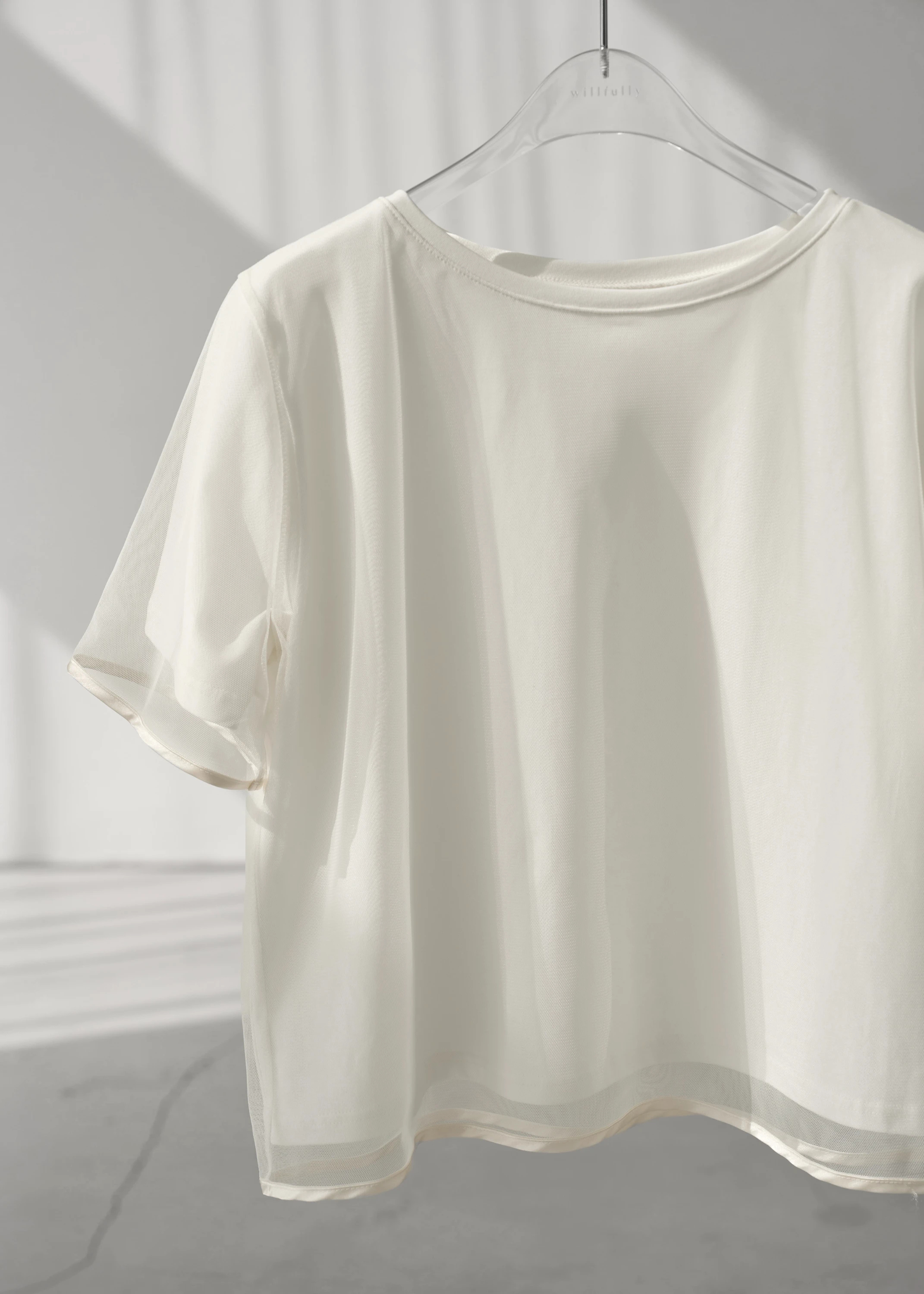 tulle combi piping T-shirt / willfully（ウィルフリー）のcut&sew 